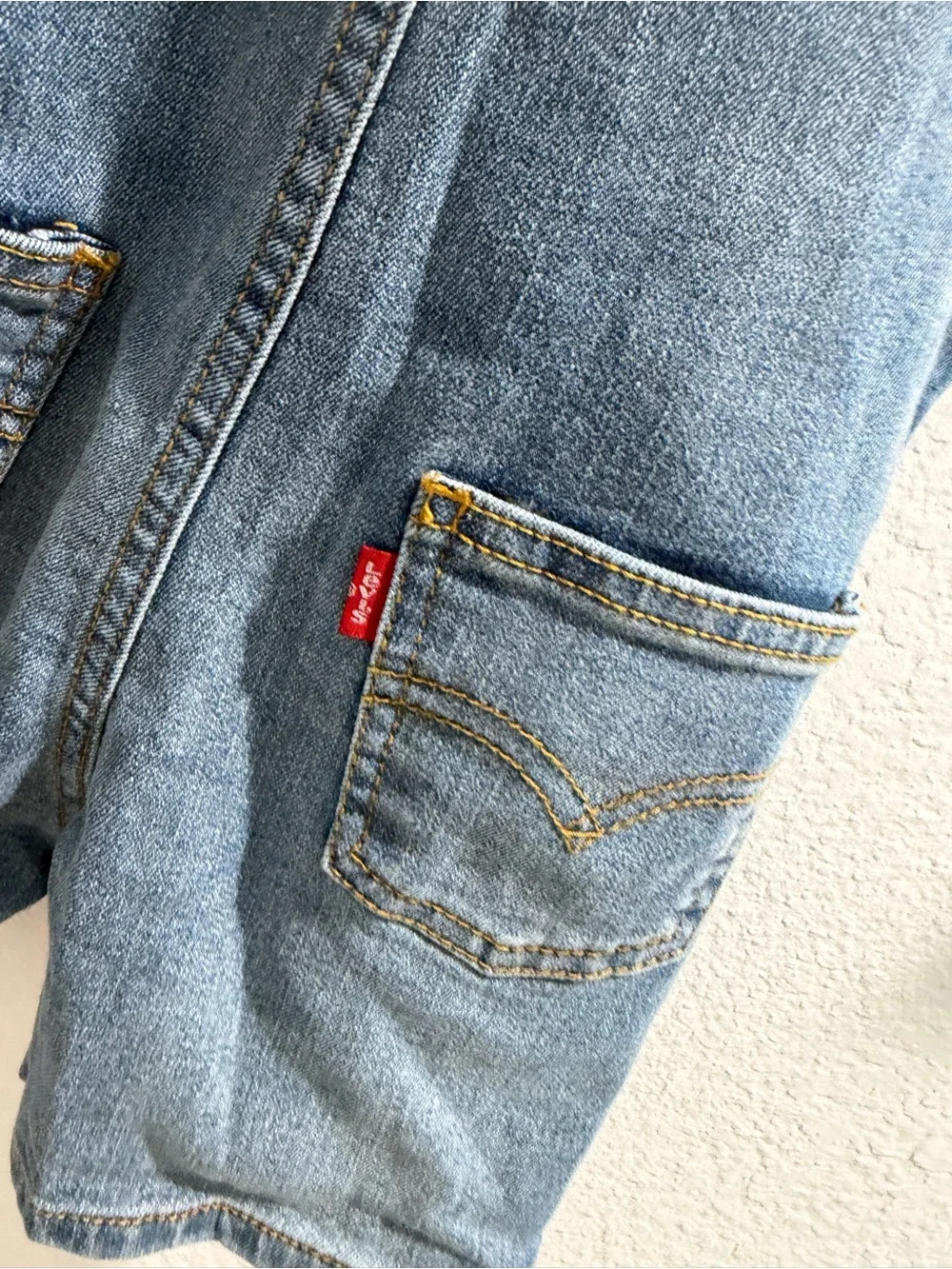 Levi's Kids Blue Denim Shortalls - Blue